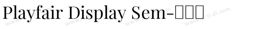 Playfair Display Sem字体转换